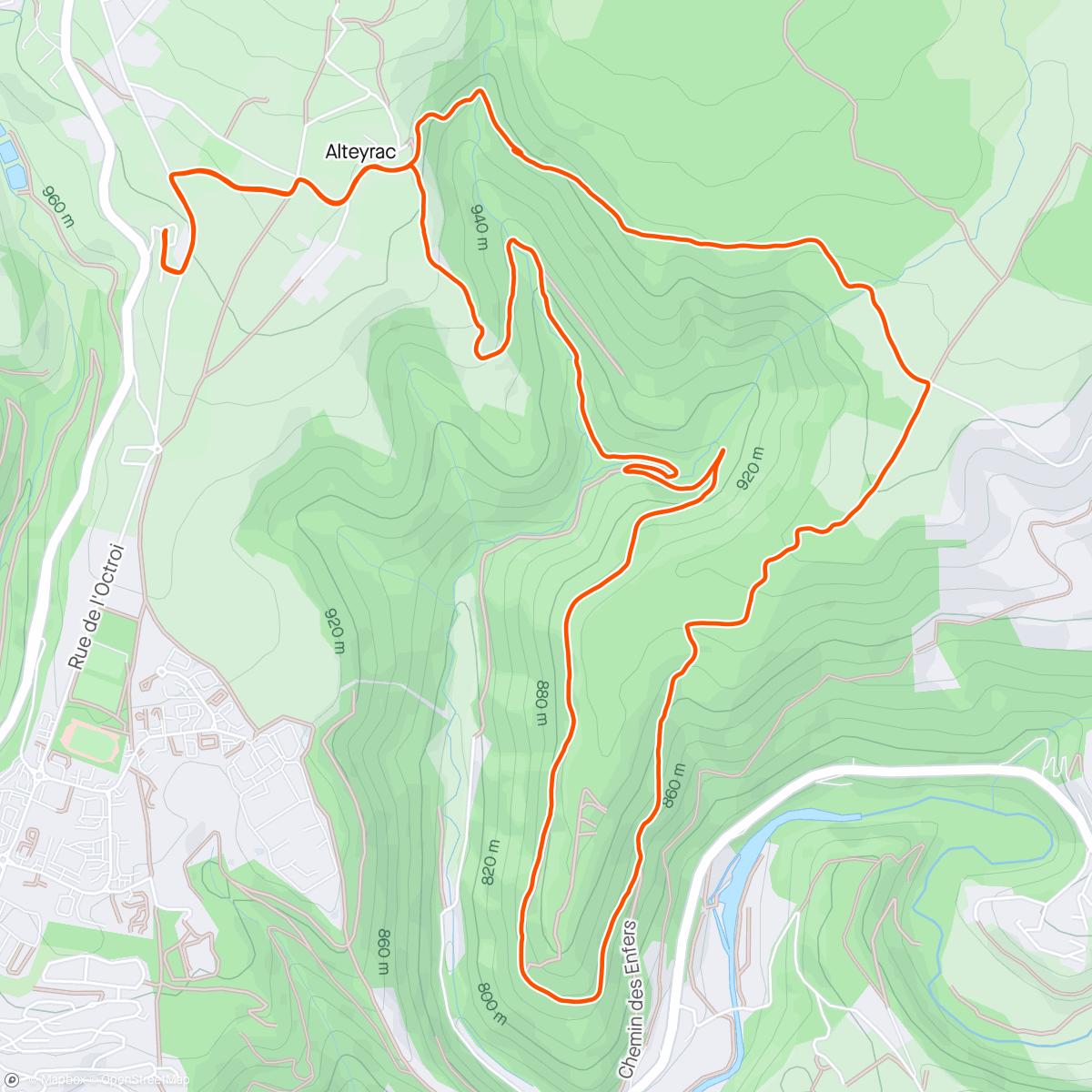Mapa da atividade, Trail dans l'après-midi avec les enfants en vélo