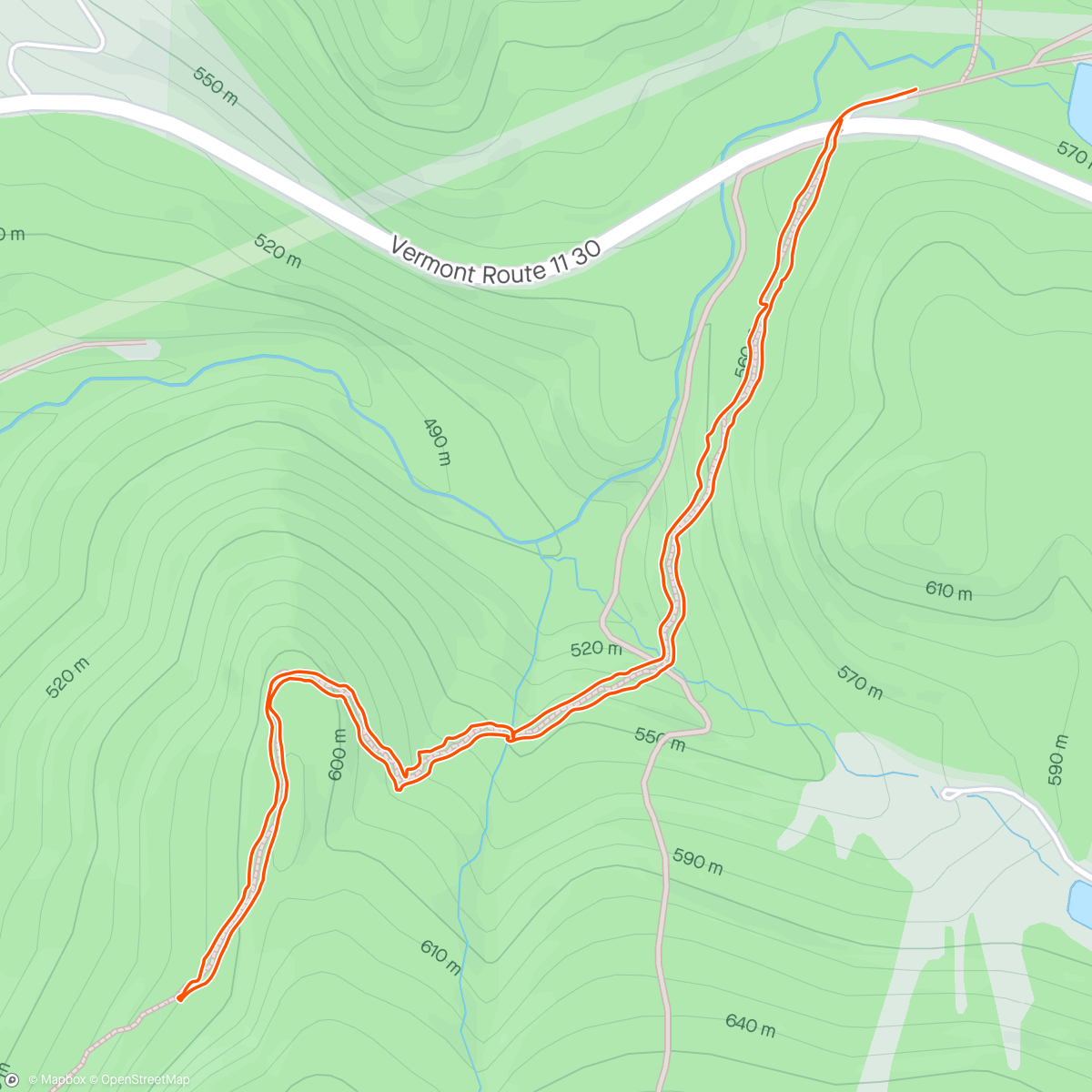 Map of the activity, Horsin' around on the Long Trail