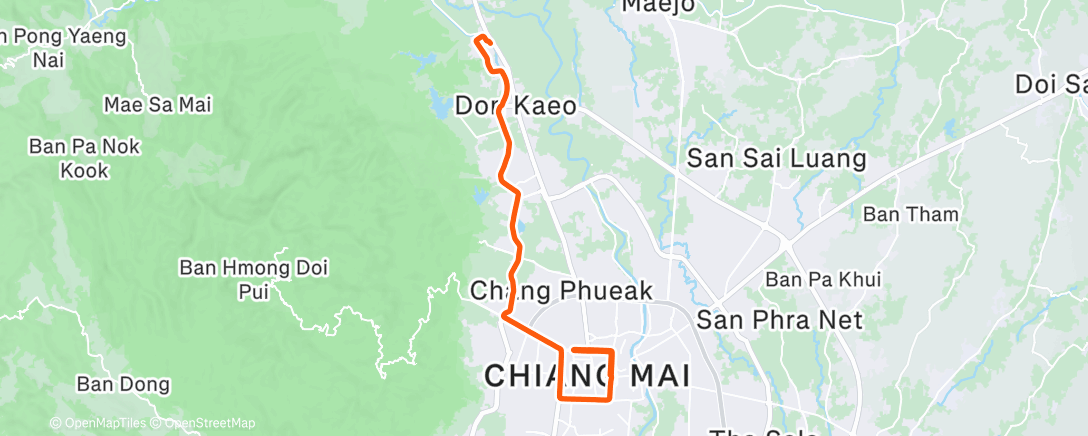 Map of the activity, Morning Run