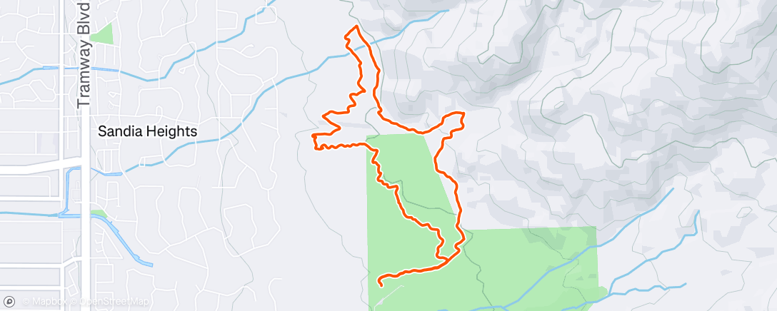 Map of the activity, Afternoon Hike