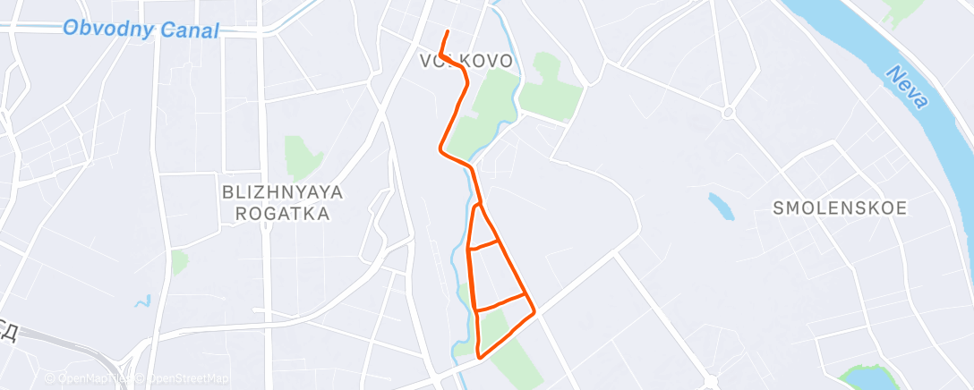 Map of the activity, Saint-Petersburg / Volkovo, Kupchino / Волково, Купчино