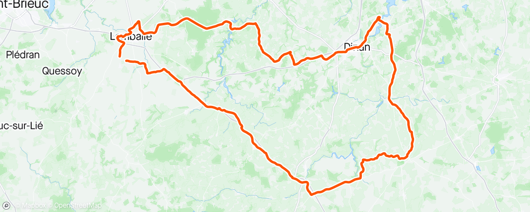 Map of the activity, Coffee ride w/ 🦊