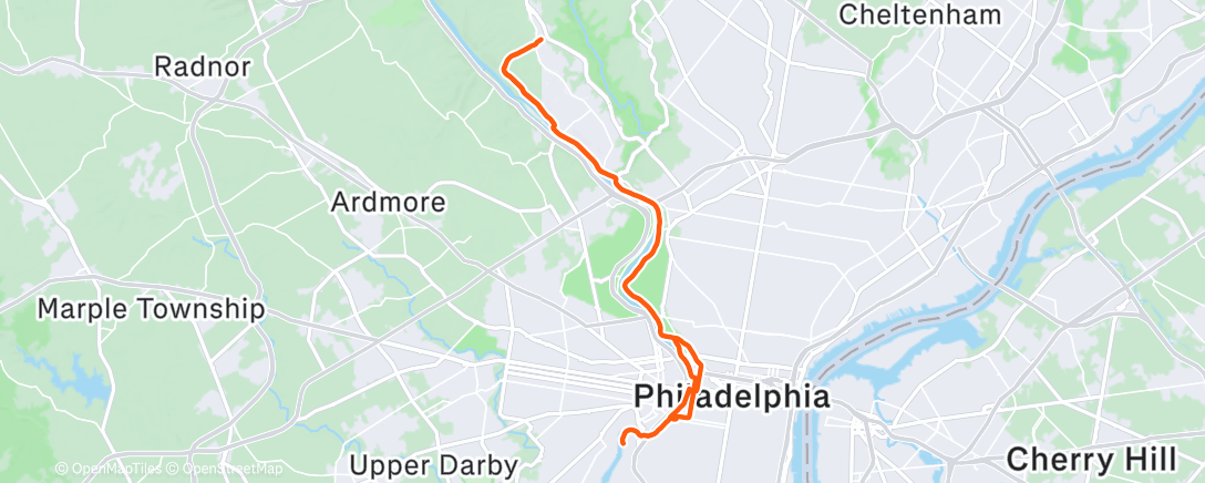 Map of the activity, Afternoon Ride