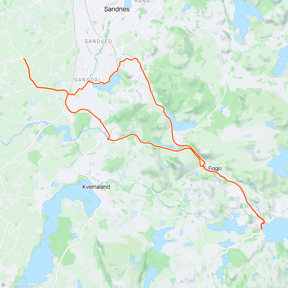 Mappa dell'attività Sprang til Ålgård for å se om 40-åringer i løpesinglet var ønsket på russetreffet.