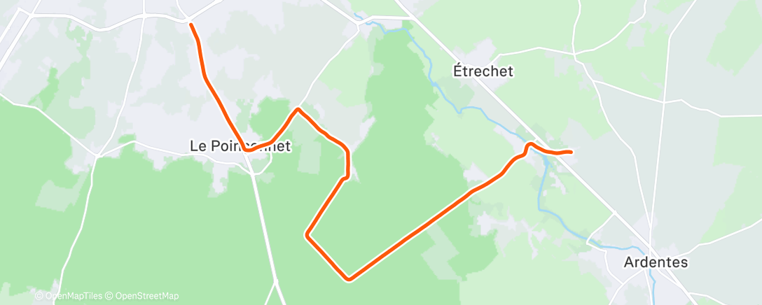 Map of the activity, EF Lunch Run