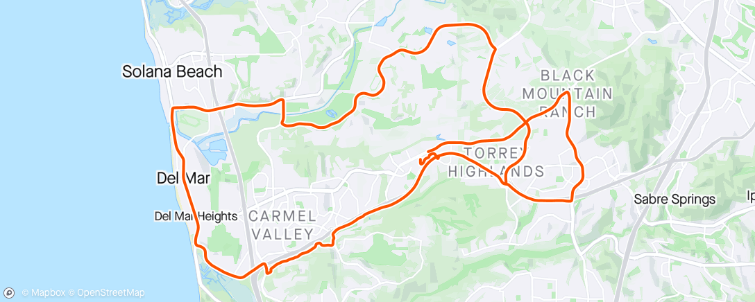 Map of the activity, Easy-ish ride except for throw down on 3 Witches Climb