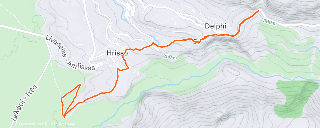 Map of the activity, Morning Trail Run