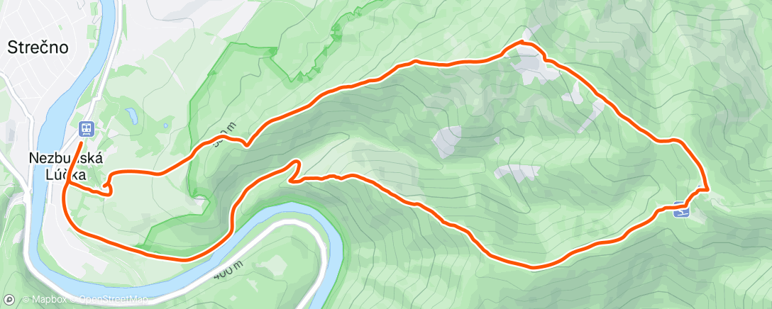 Map of the activity, Afternoon Run