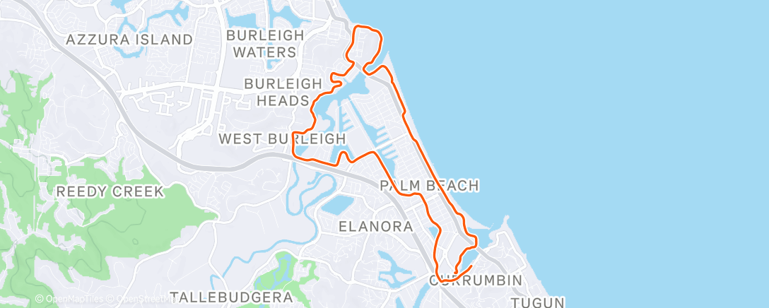 Map of the activity, Morning Run