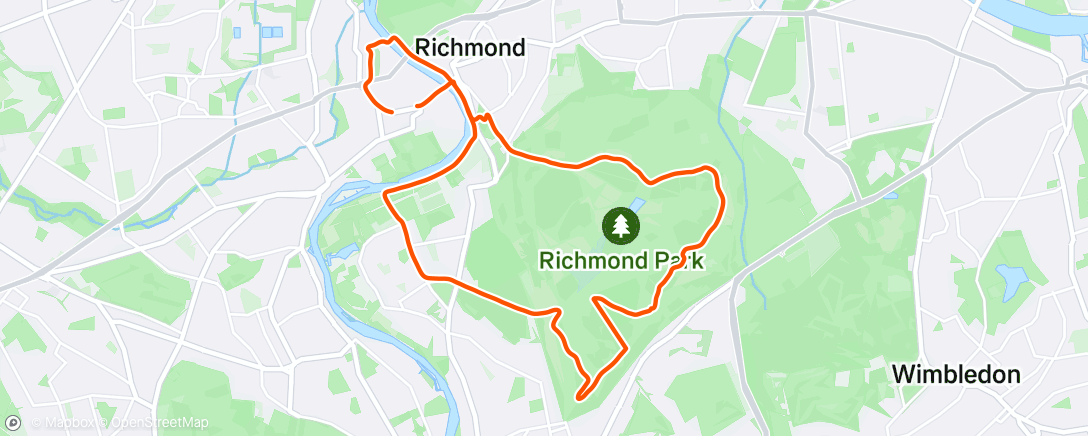 Map of the activity, Morning Run