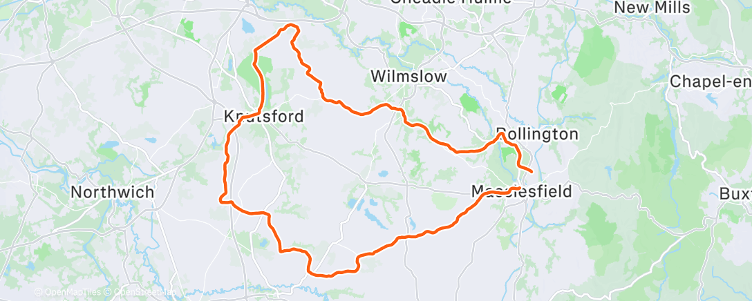 Map of the activity, Morning Ride