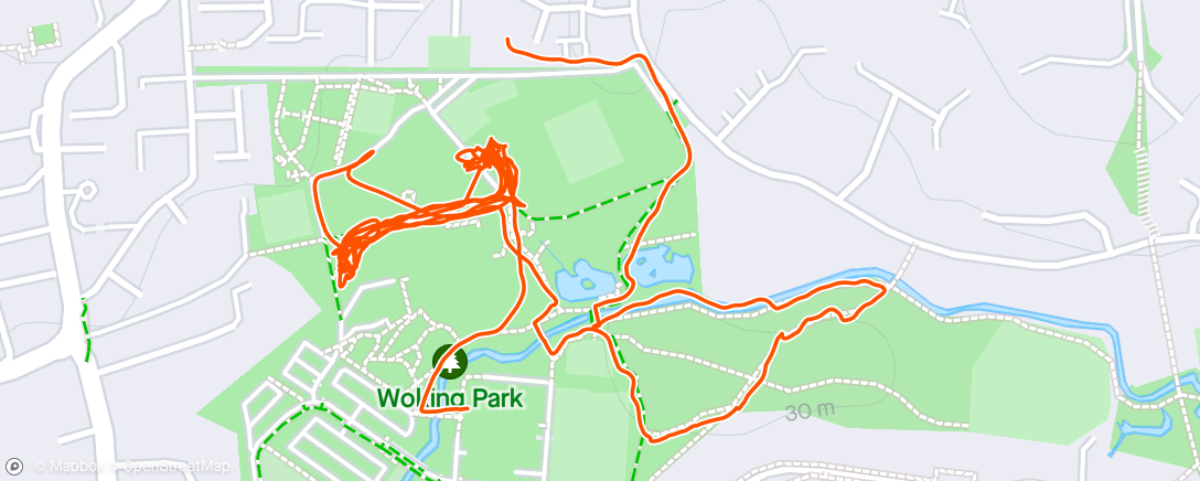 Map of the activity, parkrun RD