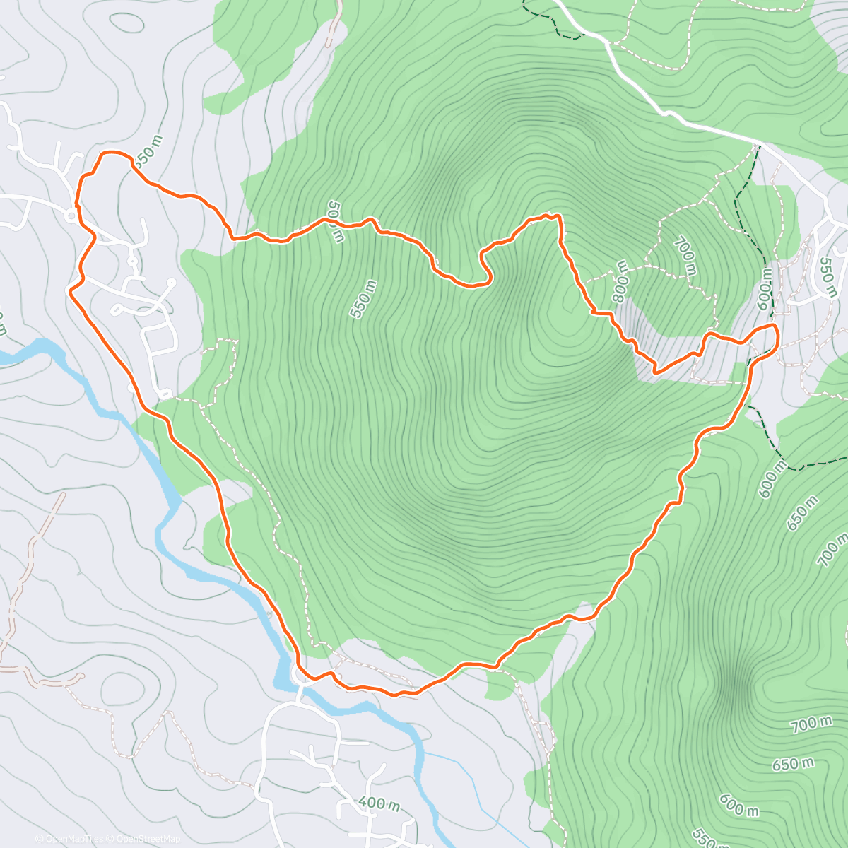 Map of the activity, Morning Trail Run