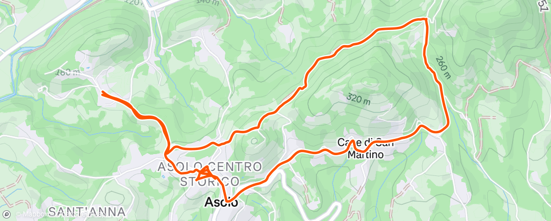 Map of the activity, Corsa pomeridiana