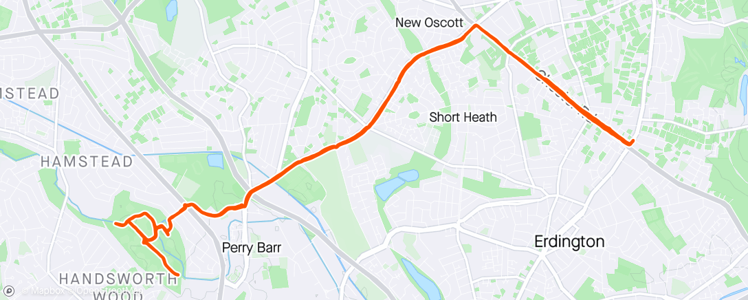 Map of the activity, Morning run inc. Perry Hall parkrun