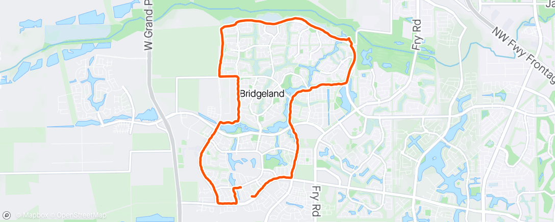 Map of the activity, Morning Run