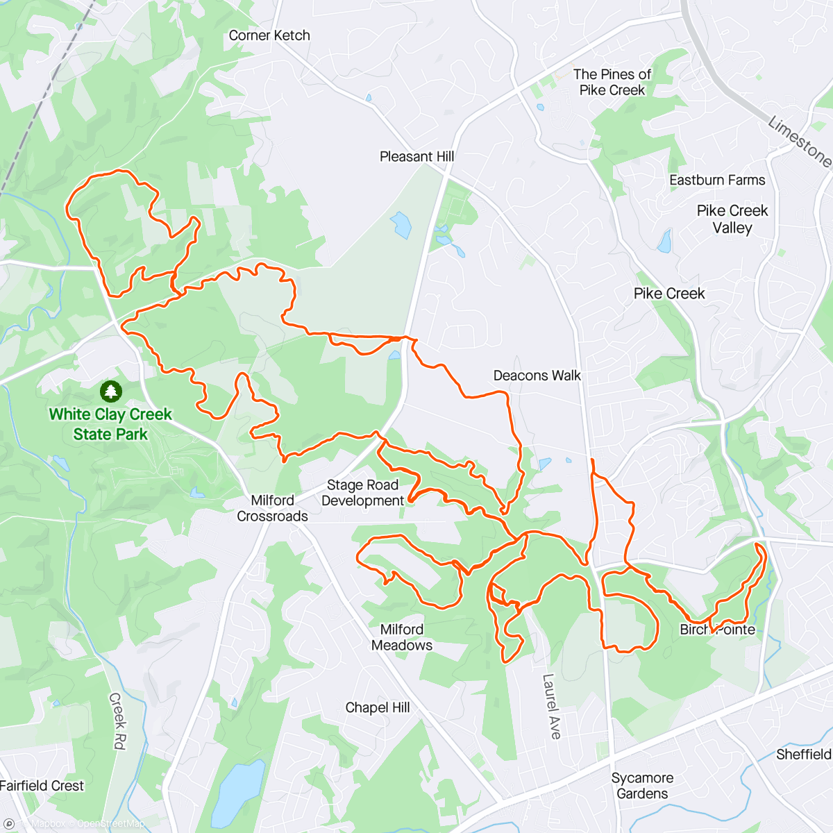 Map of the activity, WC with Stick