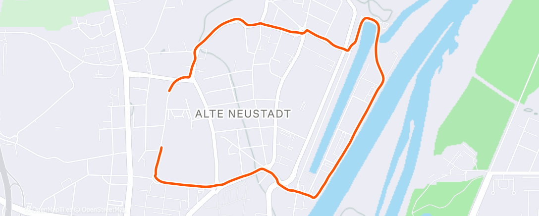 Map of the activity, Lauf am Morgen
