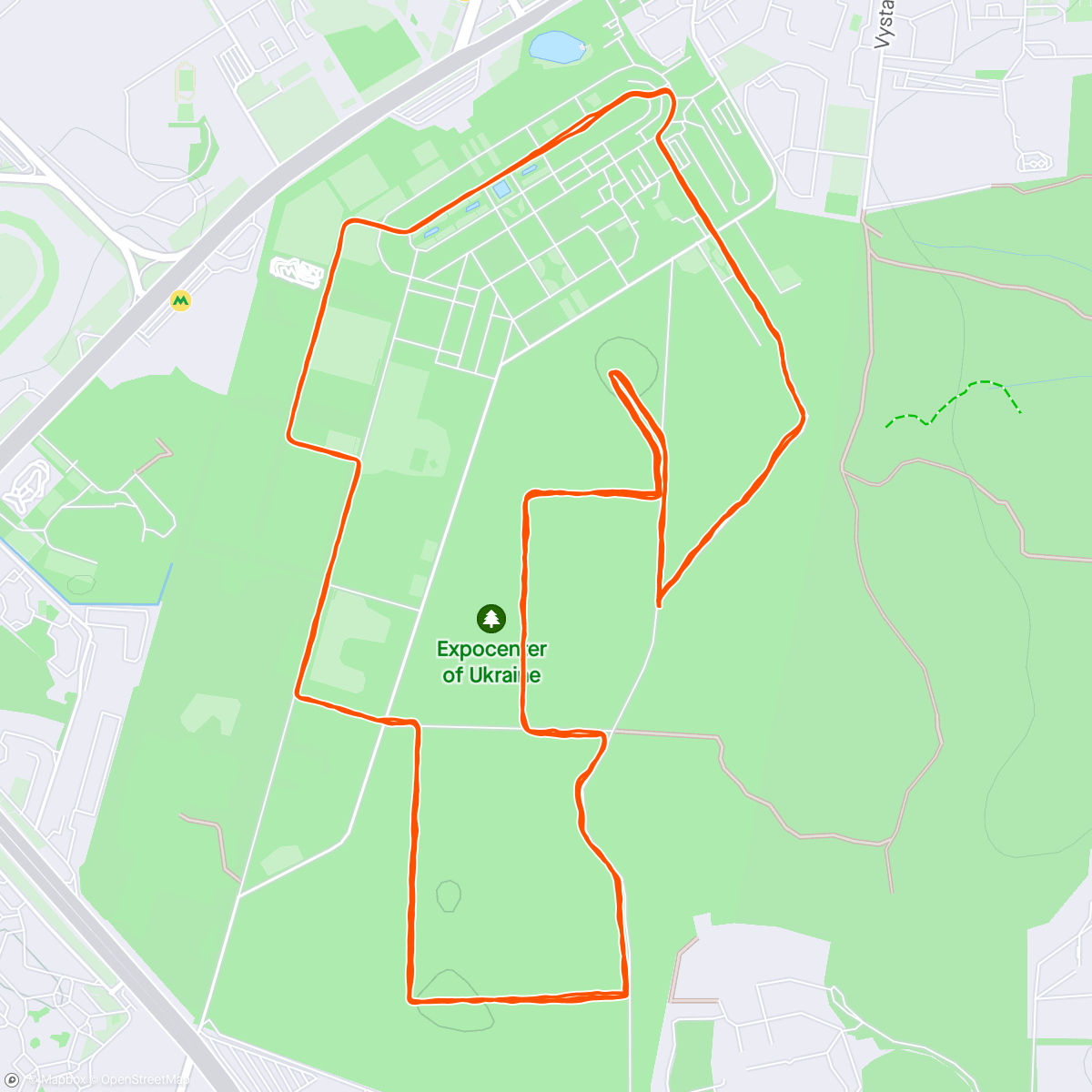 Map of the activity, 21 км за методикою М.Нагорного, глава перша
