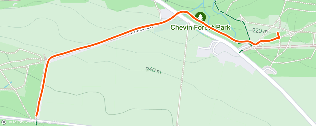 Map of the activity, Morning Run