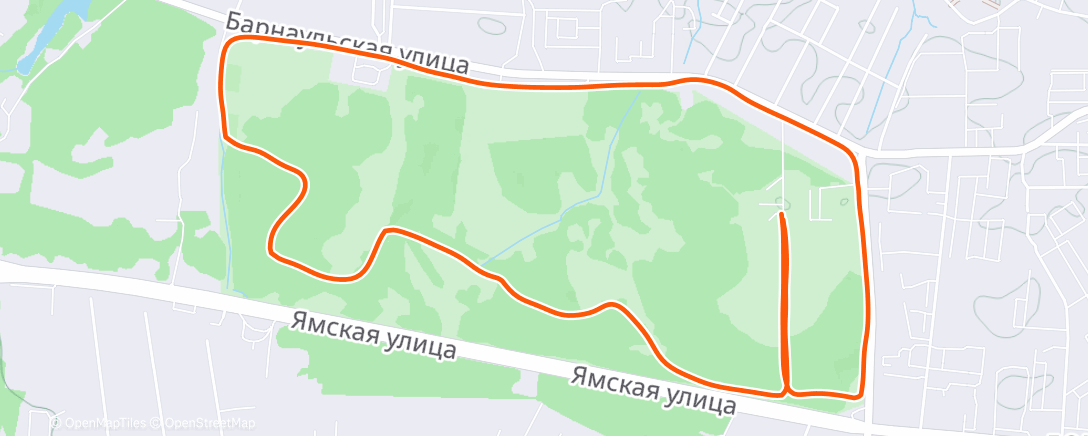 Map of the activity, Morning Run