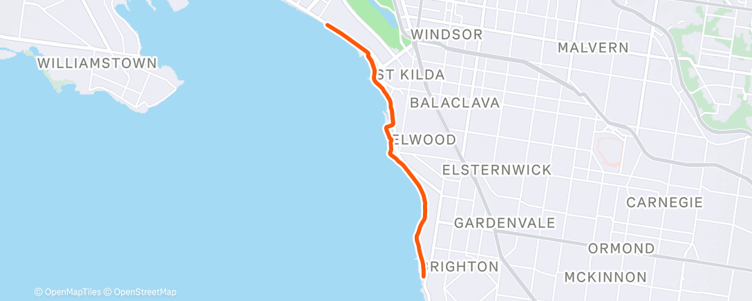 Map of the activity, Morning Run