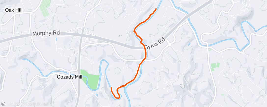 Map of the activity, Evening Run