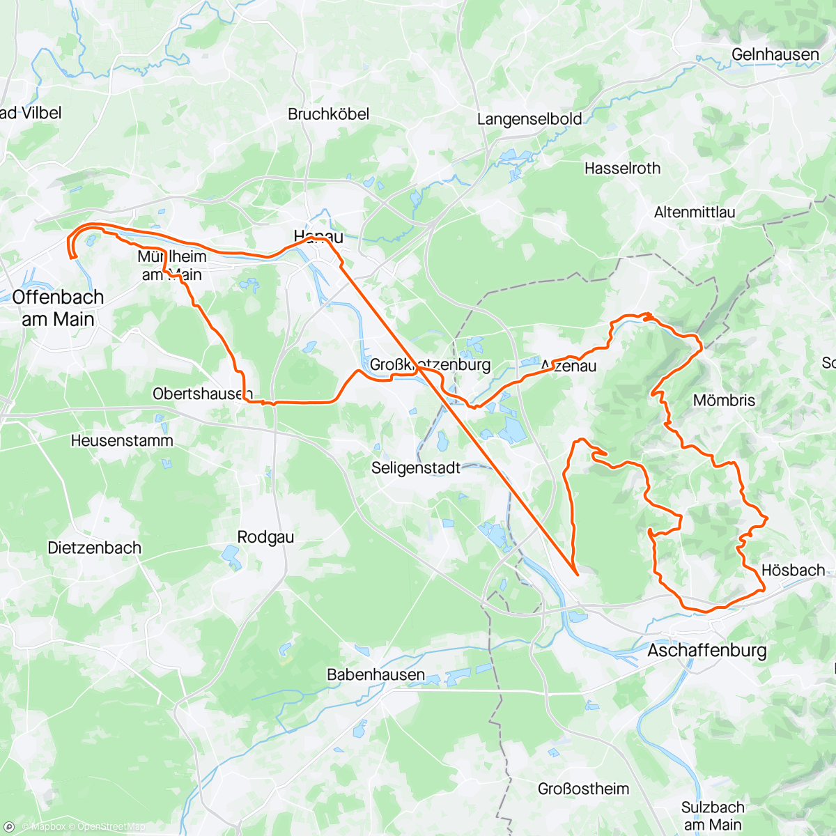Map of the activity, Geeister Spessart in wärmsten April seit 125000 Jahren