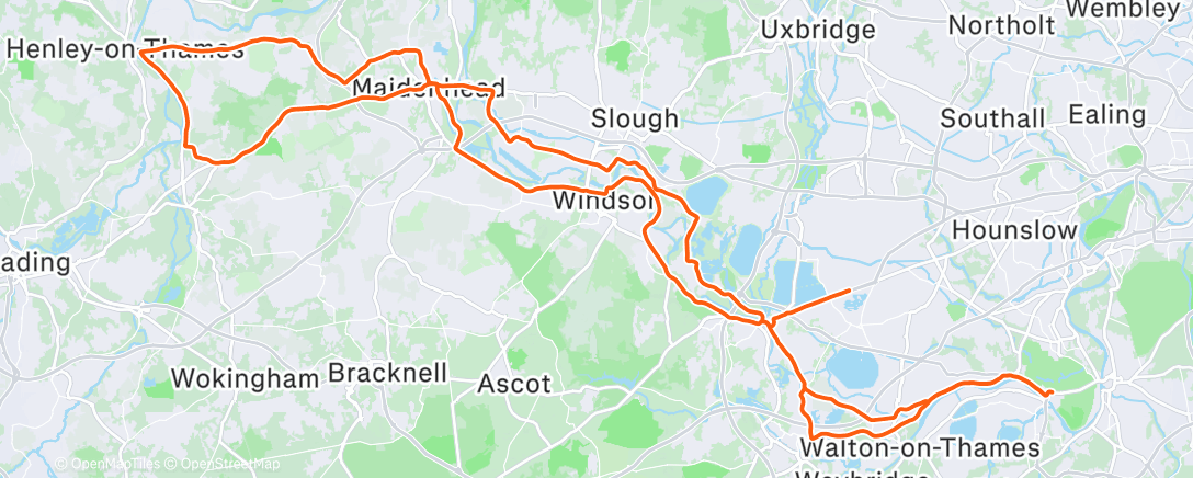 Map of the activity, Morning Ride deceptively strong winds