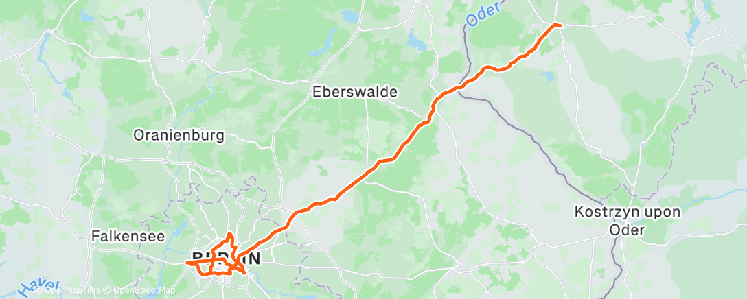 Map of the activity, Do Berlina na pierwszy w życiu alleycat:)