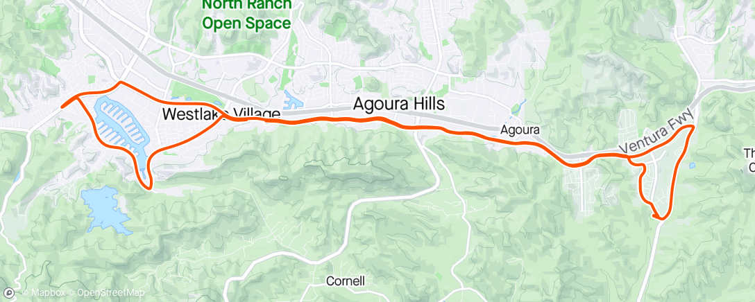 Map of the activity, Agoura Westlake with Otto