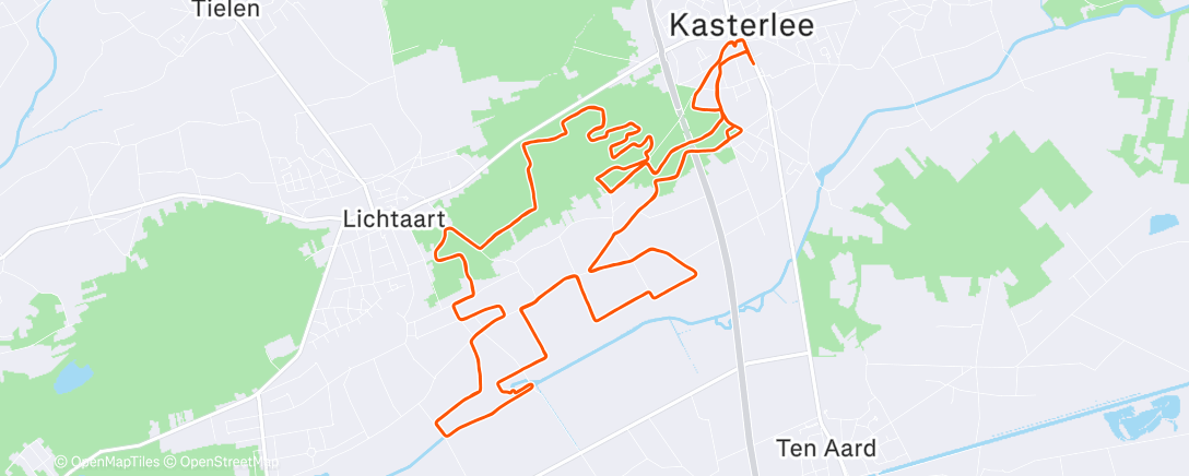 Map of the activity, Kasterlee Marathon