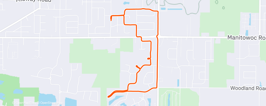 Map of the activity, Lunch Run