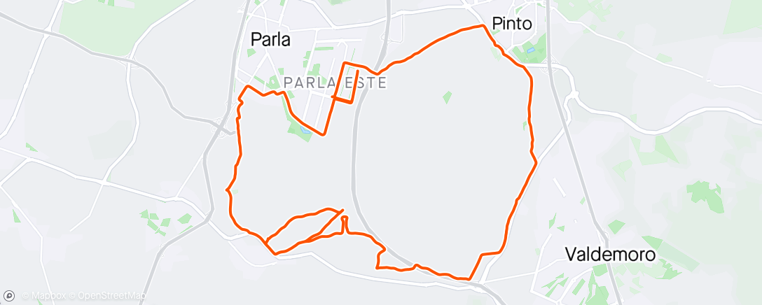 Map of the activity, Vuelta en bicicleta para grava a la tarde