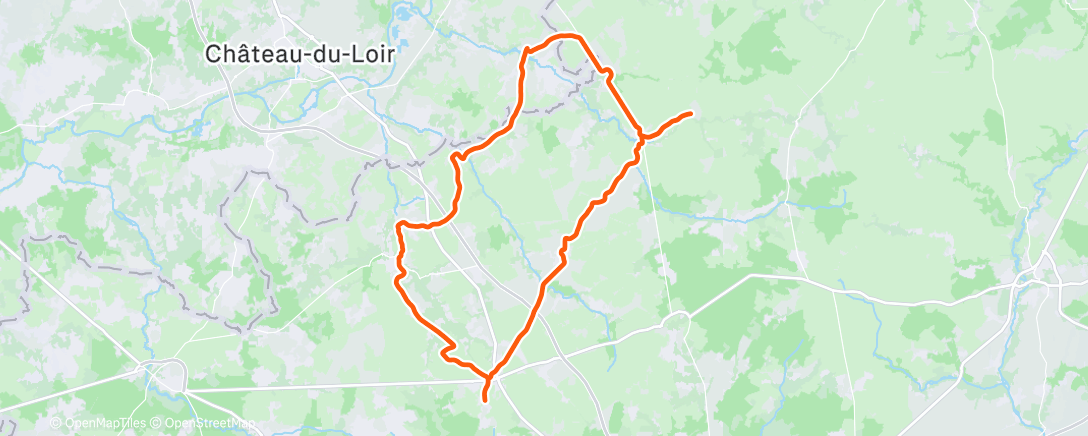 Map of the activity, Sortie vélo le midi