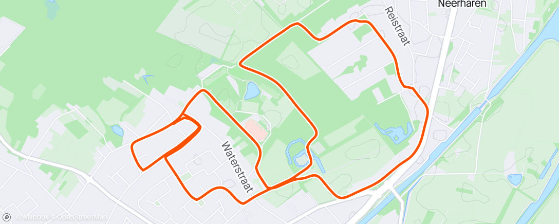 Map of the activity, Afternoon run with Lucas