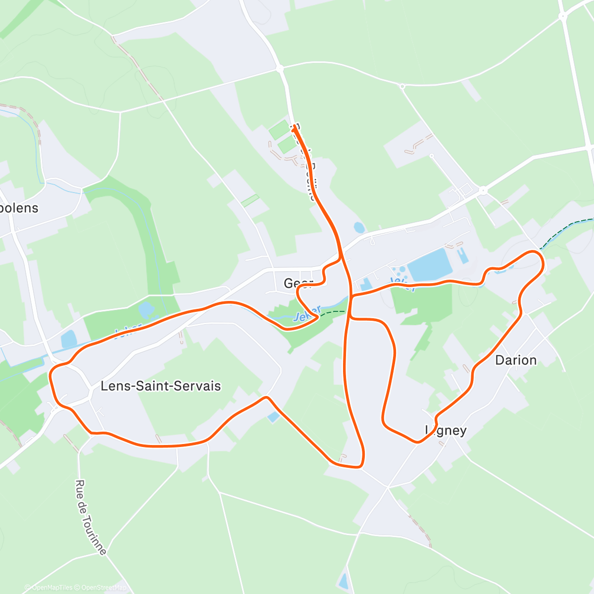 Map of the activity, La promenade du Geer