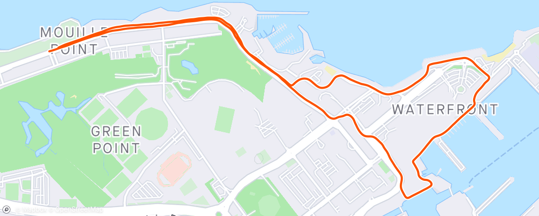 Map of the activity, First time at Running Late Club
