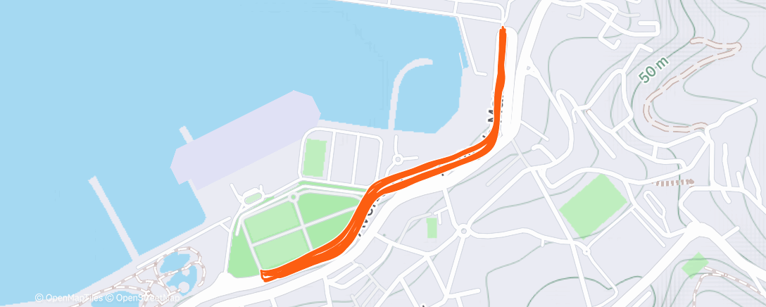 Map of the activity, Carrera de mañana