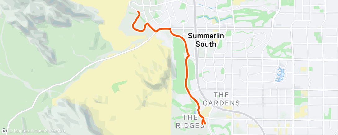 Map of the activity, Long Morning Run
