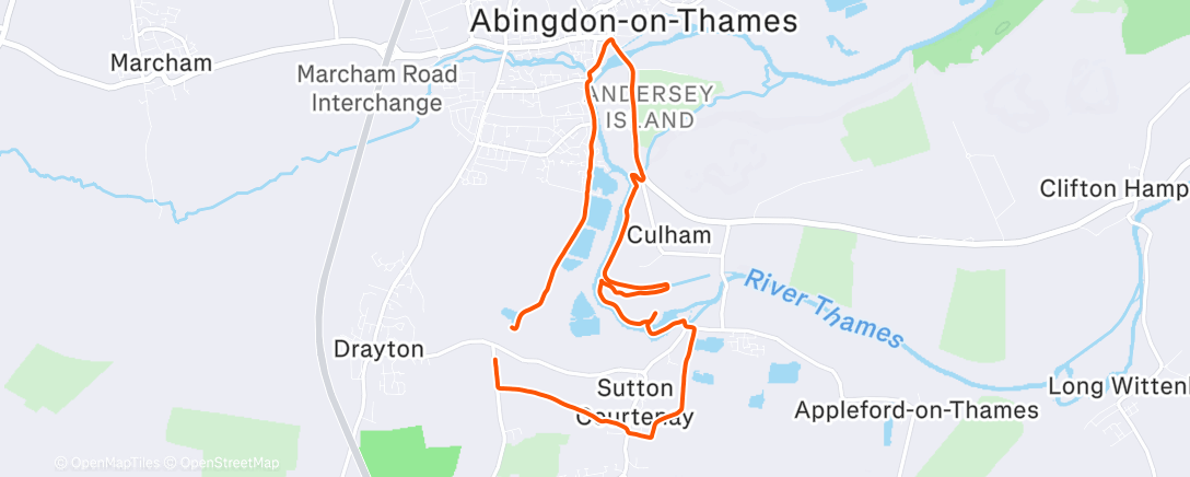 Map of the activity, Lunch Run