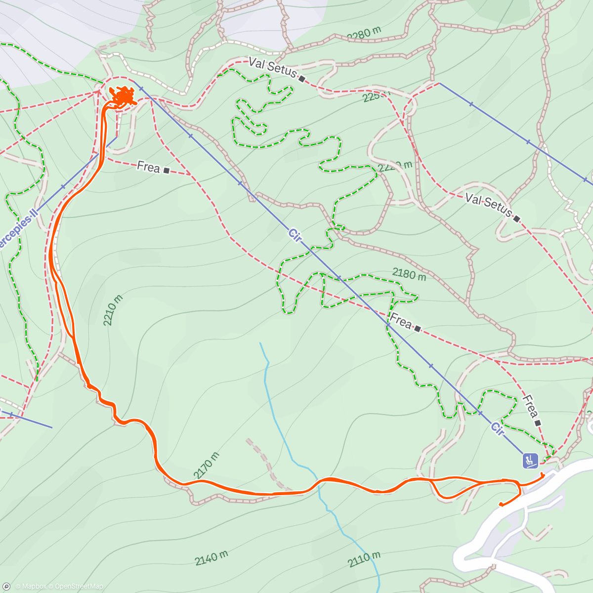 Map of the activity, Backcountry skiing or not