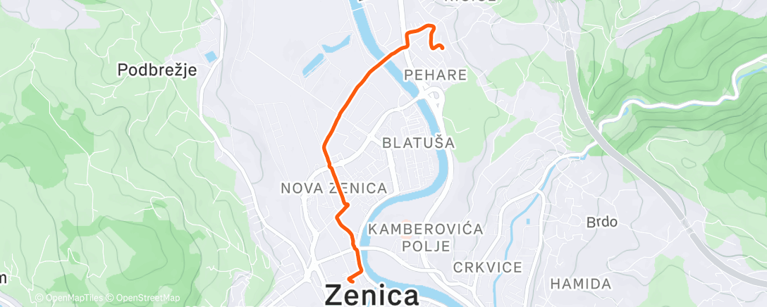 Карта физической активности (Laganica s posla po minusu)