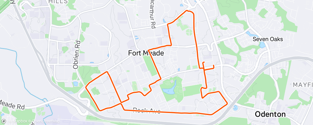 Map of the activity, Lunch Run
