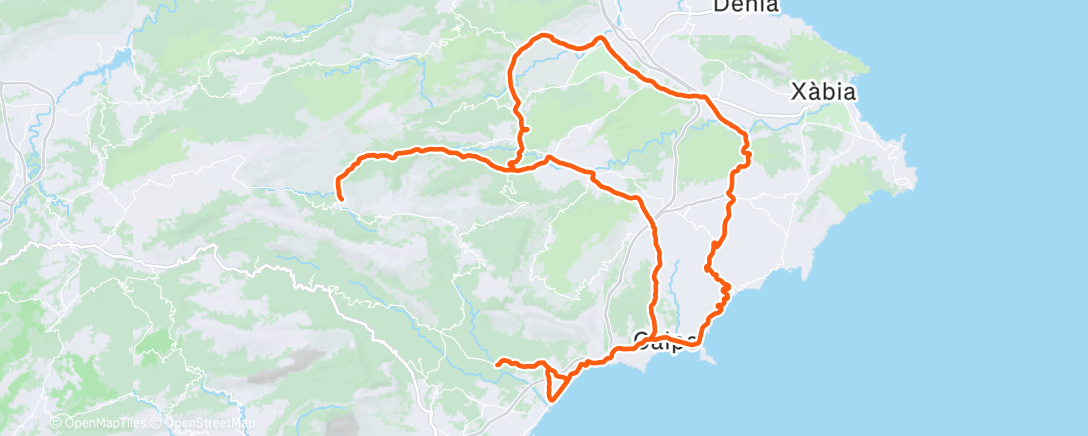 Map of the activity, Bicicleta por la mañana