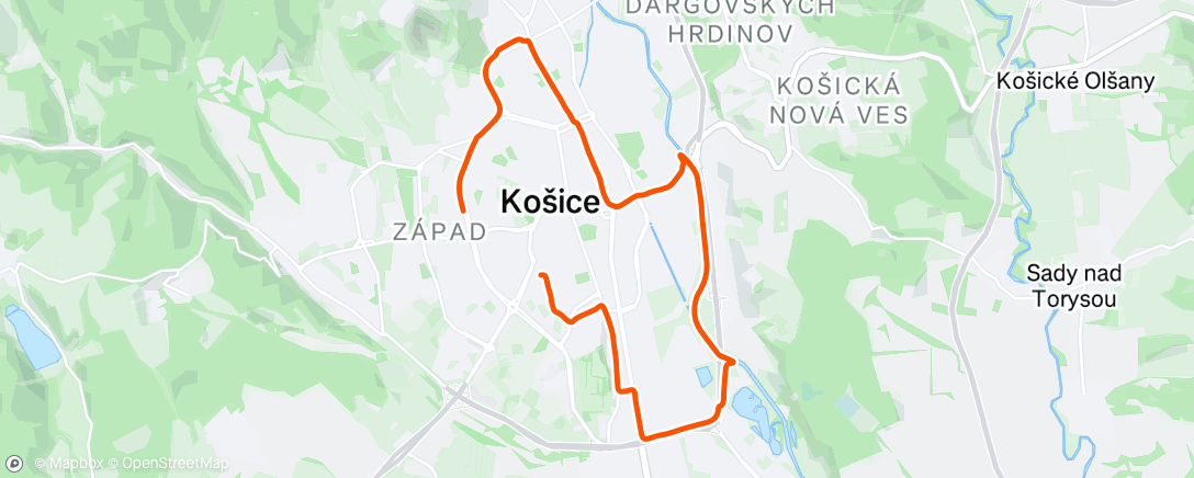 Map of the activity, Afternoon Ride