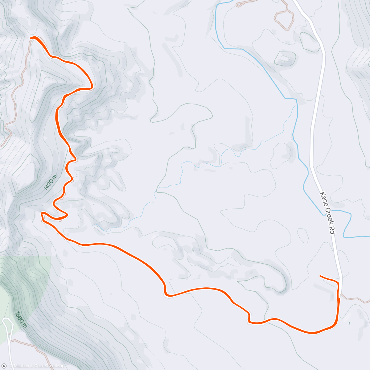 Map of the activity, Hurrah Pass Round 2, 10k PR