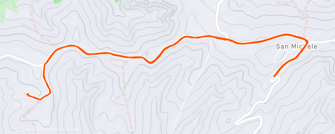 Map of the activity, Corsa mattutina