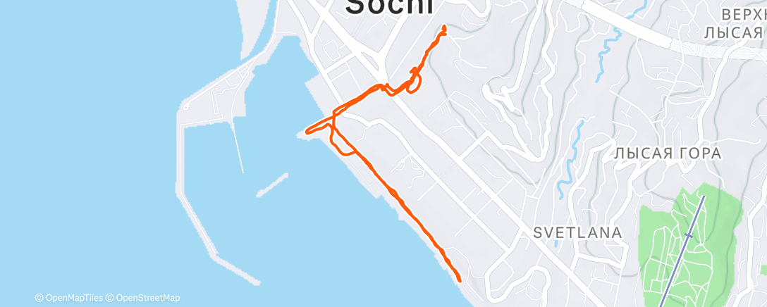 Карта физической активности (Полуденный хайкинг)