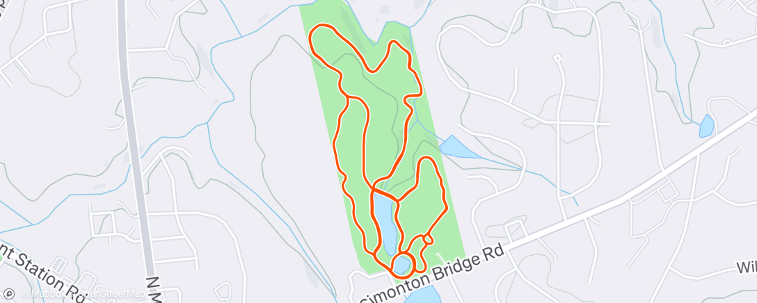 Map of the activity, Main Loop and Lake Circuit Run